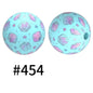 50pcs 15mm Printed Silicone Beads Animal and Camouflage Pattern Color #351-#553