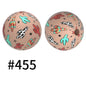 50pcs 15mm Printed Silicone Beads Animal and Camouflage Pattern Color #351-#553