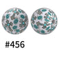 50pcs 15mm Printed Silicone Beads Animal and Camouflage Pattern Color #351-#553