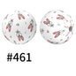 50pcs 15mm Printed Silicone Beads Animal and Camouflage Pattern Color #351-#553