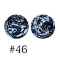 Round Printed Silicone Beads 46