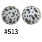 50pcs 15mm Printed Silicone Beads Animal and Camouflage Pattern Color #351-#553