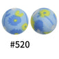 50pcs 15mm Printed Silicone Beads Animal and Camouflage Pattern Color #351-#553