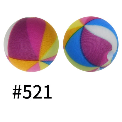 50pcs 15mm Printed Silicone Beads Animal and Camouflage Pattern Color #351-#553