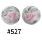 50pcs 15mm Printed Silicone Beads Animal and Camouflage Pattern Color #351-#553