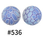 50pcs 15mm Printed Silicone Beads Animal and Camouflage Pattern Color #351-#553
