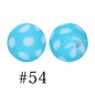 50pcs 12mm Printed Silicone Beads Water Transfer Print Assorted Colors 14