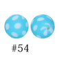 Round Printed Silicone Beads 54