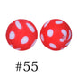 50pcs 12mm Printed Silicone Beads Water Transfer Print Assorted Colors 15