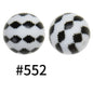 50pcs 15mm Printed Silicone Beads Animal and Camouflage Pattern Color #351-#553