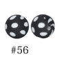 50pcs 12mm Printed Silicone Beads Water Transfer Print Assorted Colors 16