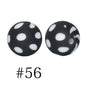 Round Printed Silicone Beads 56