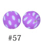 50pcs 12mm Printed Silicone Beads Water Transfer Print Assorted Colors 17