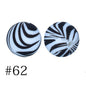 50pcs 12mm Printed Silicone Beads Water Transfer Print Assorted Colors 22