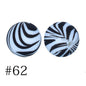 Round Printed Silicone Beads 62