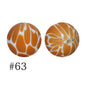 50pcs 12mm Printed Silicone Beads Water Transfer Print Assorted Colors 23