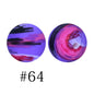 50pcs 12mm Printed Silicone Beads Water Transfer Print Assorted Colors 24