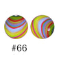 50pcs 12mm Printed Silicone Beads Water Transfer Print Assorted Colors 26