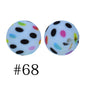 50pcs 12mm Printed Silicone Beads Water Transfer Print Assorted Colors 28