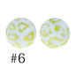 Round Printed Silicone Beads 6