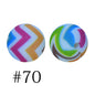 50pcs 12mm Printed Silicone Beads Water Transfer Print Assorted Colors 30