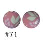 50pcs 12mm Printed Silicone Beads Water Transfer Print Assorted Colors 31