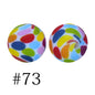 50pcs 12mm Printed Silicone Beads Water Transfer Print Assorted Colors 33