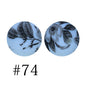 50pcs 12mm Printed Silicone Beads Water Transfer Print Assorted Colors 34