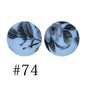 Round Printed Silicone Beads 74