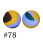 50pcs 12mm Printed Silicone Beads Water Transfer Print Assorted Colors 38
