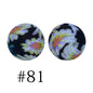 50pcs 12mm Printed Silicone Beads Water Transfer Print Assorted Colors 41