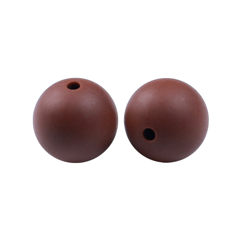 50pcs 15mm Silicone Beads Solid Color 150 Colors Option