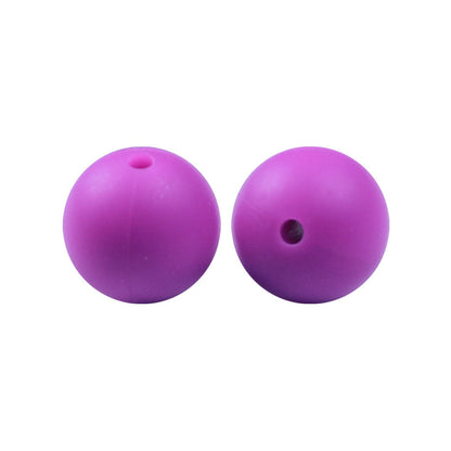 50pcs 15mm Silicone Beads Solid Color Bulk Assortment 7