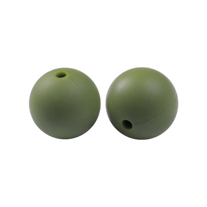 50pcs 15mm Silicone Beads Solid Color Bulk Assortment 14