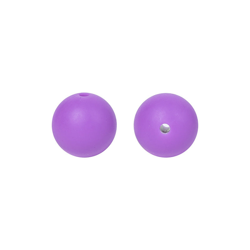 50pcs 15mm Silicone Beads Solid Color Bulk Assortment 138