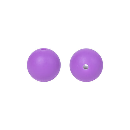 50pcs 15mm Silicone Beads Solid Color Bulk Assortment 138
