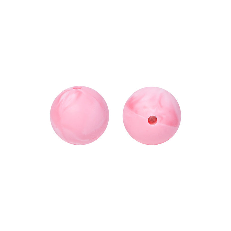 50pcs 15mm Silicone Beads Solid Color Bulk Assortment 23