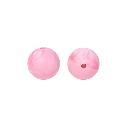 50pcs 15mm Silicone Beads Solid Color Bulk Assortment 23