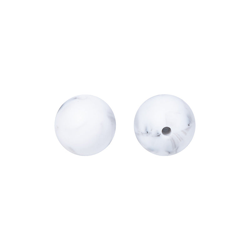 50pcs 15mm Silicone Beads Solid Color Bulk Assortment 25