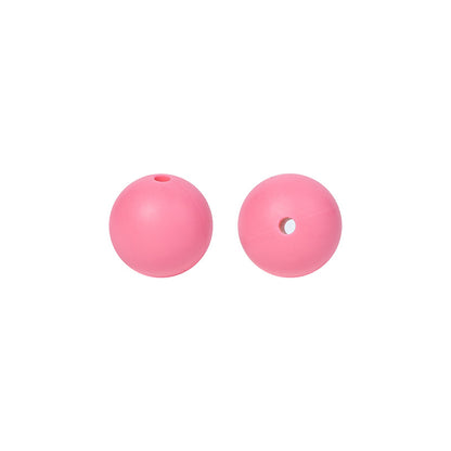 50pcs 15mm Silicone Beads Solid Color 150 Colors Option