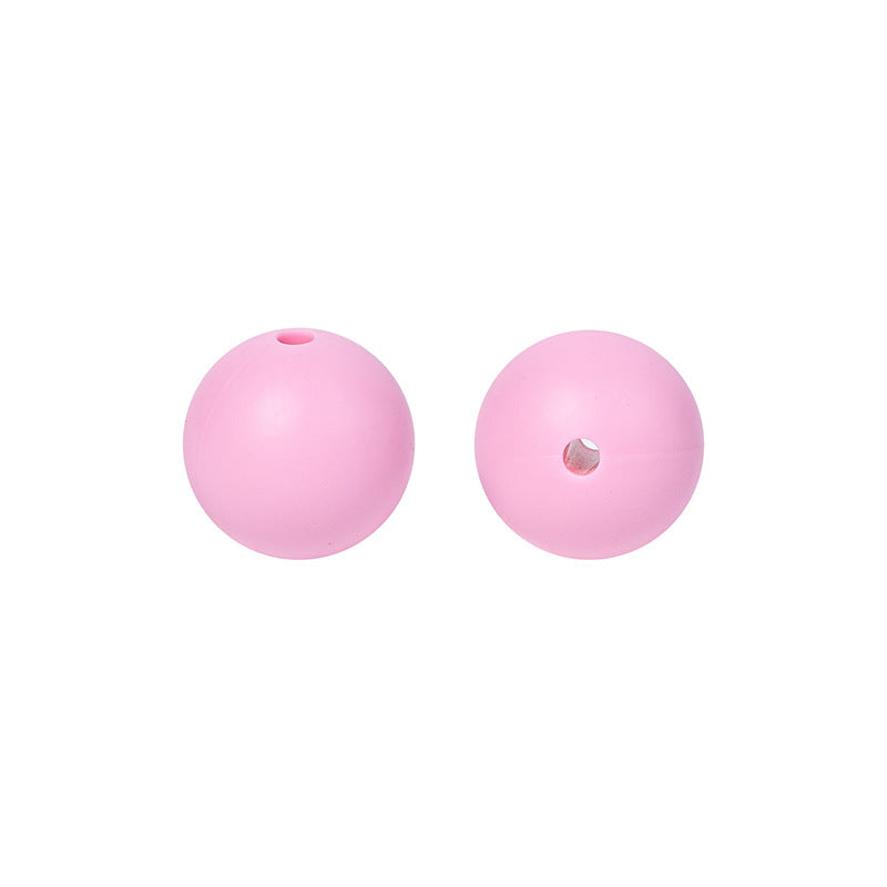 50pcs 15mm Silicone Beads Solid Color Bulk Assortment 34