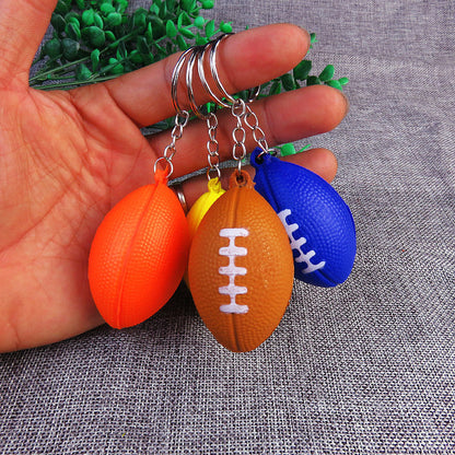 Rugby Stress Ball Keychain Sensory Squishy Toy for Kids and Adults 2