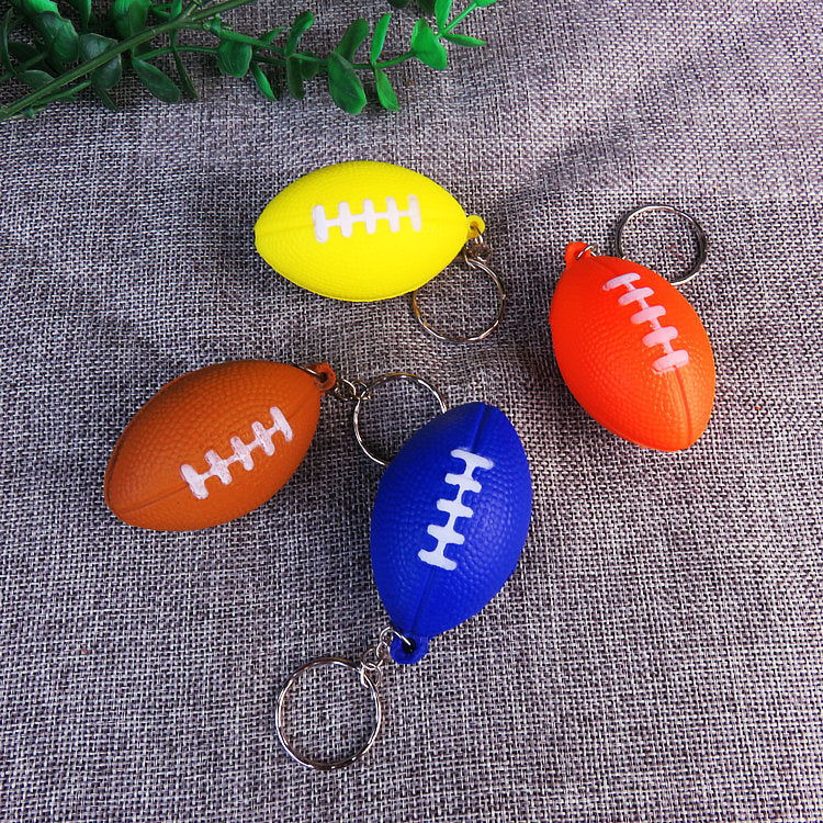Rugby Stress Ball Keychain Sensory Squishy Toy for Kids and Adults 4