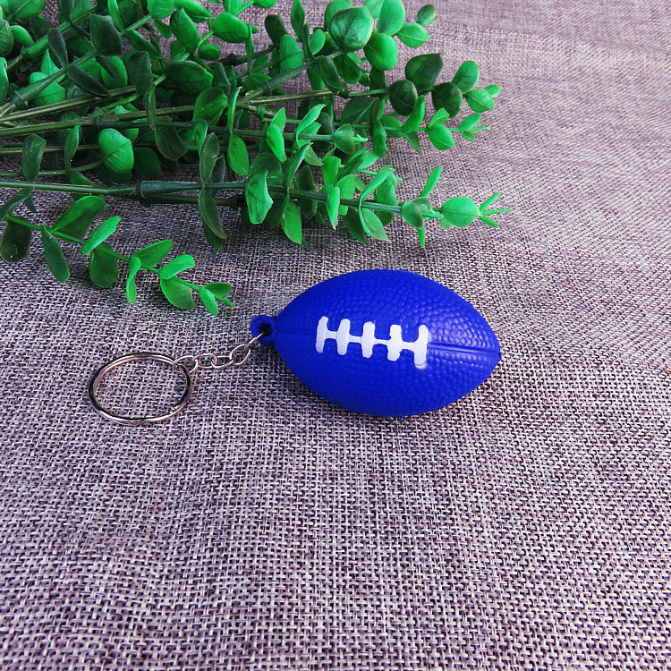 Rugby Stress Ball Keychain Sensory Squishy Toy for Kids and Adults 5