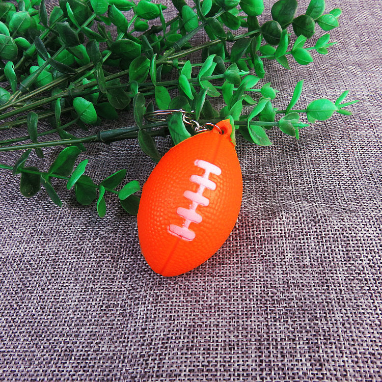 Rugby Stress Ball Keychain Sensory Squishy Toy for Kids and Adults 7