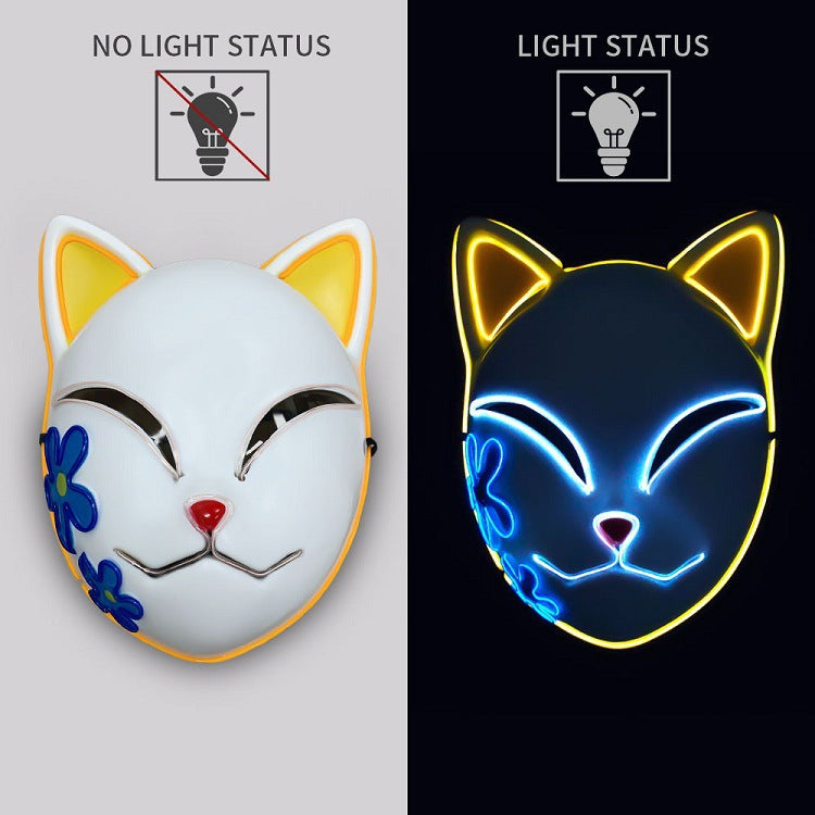 Halloween Glowing Fox Mask Party Costume Accessory 5
