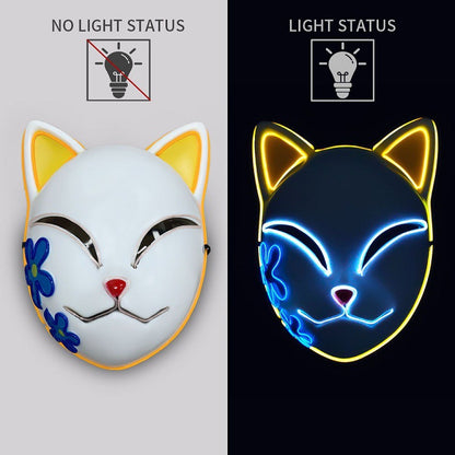 Halloween Glowing Fox Mask Party Costume Accessory 5