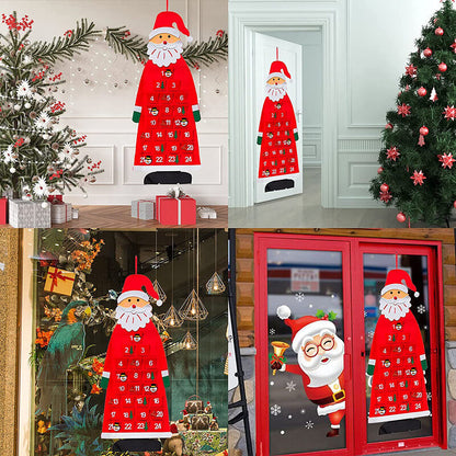Santa Claus Felt Advent Calendar Christmas Countdown 4