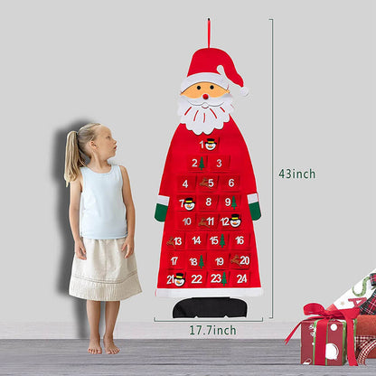 Santa Claus Felt Advent Calendar Christmas Countdown 5