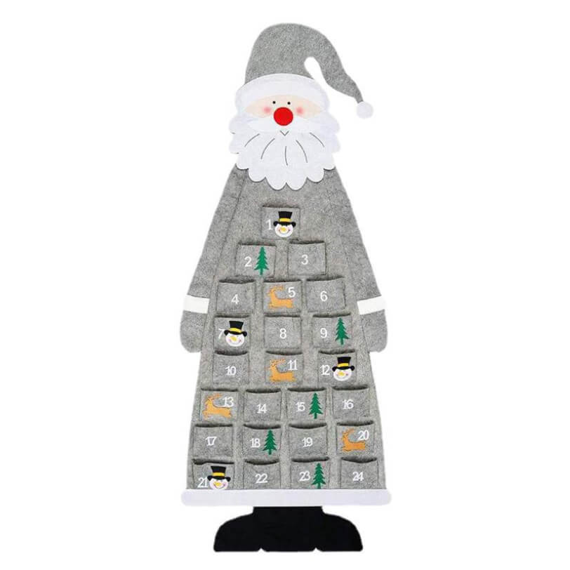 Santa Claus Felt Advent Calendar Christmas Countdown 7